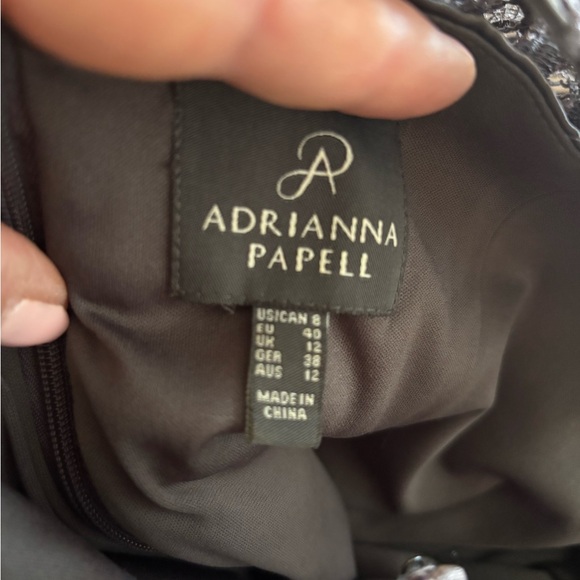 Adrianna Papell Cocktail Lace Overlay Sleeveless Sheath Size 8 - Picture 7 of 8